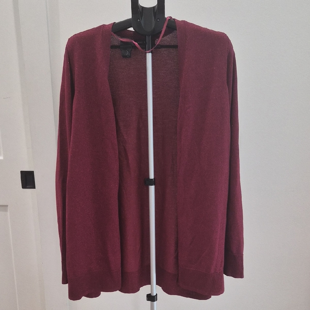 Lane Bryant Burgundy Sparkle Cardigan Size 24